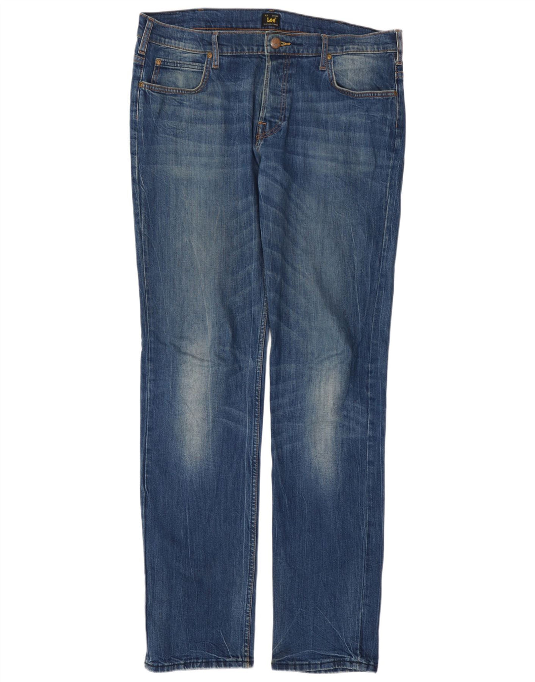 Lee Mens Powell Slim Jeans W36 L36 Blue Cotton