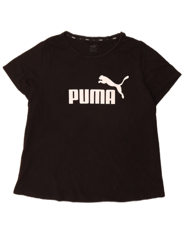 Puma Womens Graphic T-Shirt Top UK 20 2XL Black