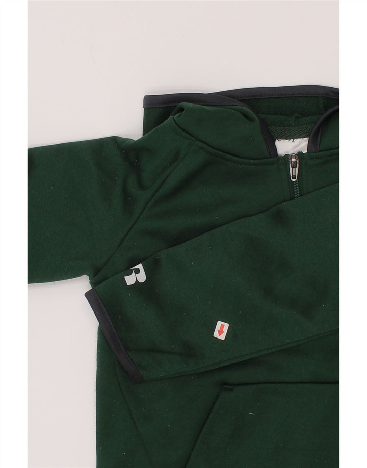 Russell Athletic Boys Graphic Hoodie Jumper 2-3 Years Green Polyester