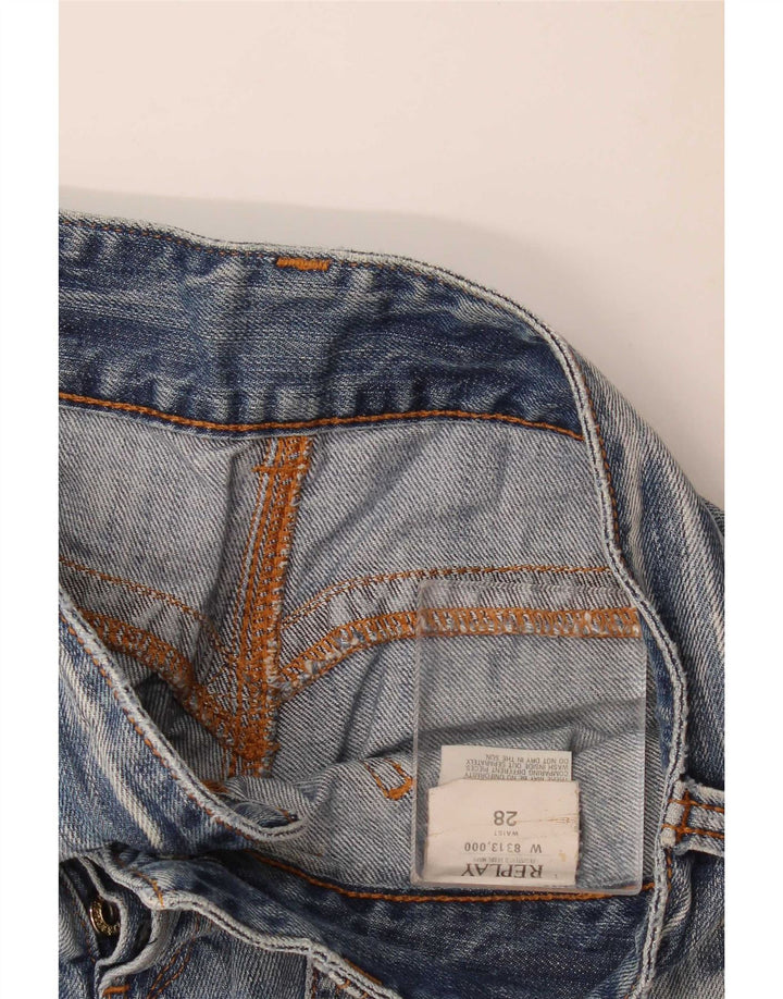 Replay Womens Denim Shorts Medium W28 Blue Cotton