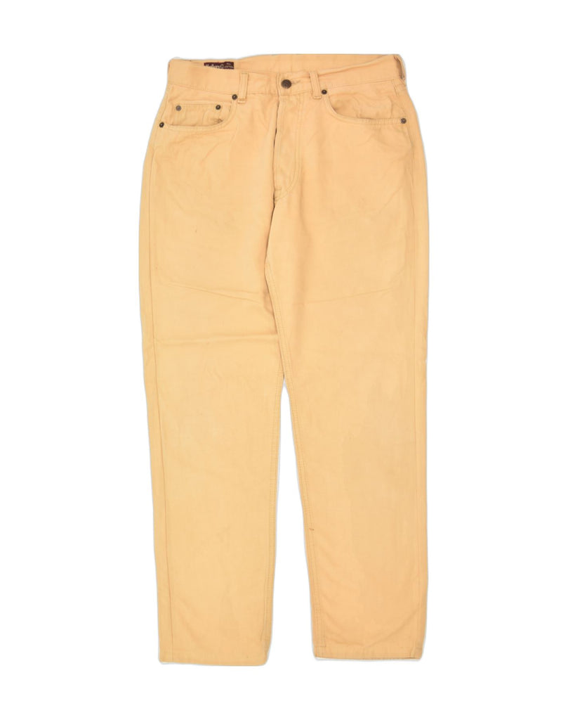 MARLBORO CLASSICS Mens Slim Casual Trousers W32 L29 Yellow Cotton | Vintage | Thrift | Second-Hand | Used Clothing | Messina Hembry 