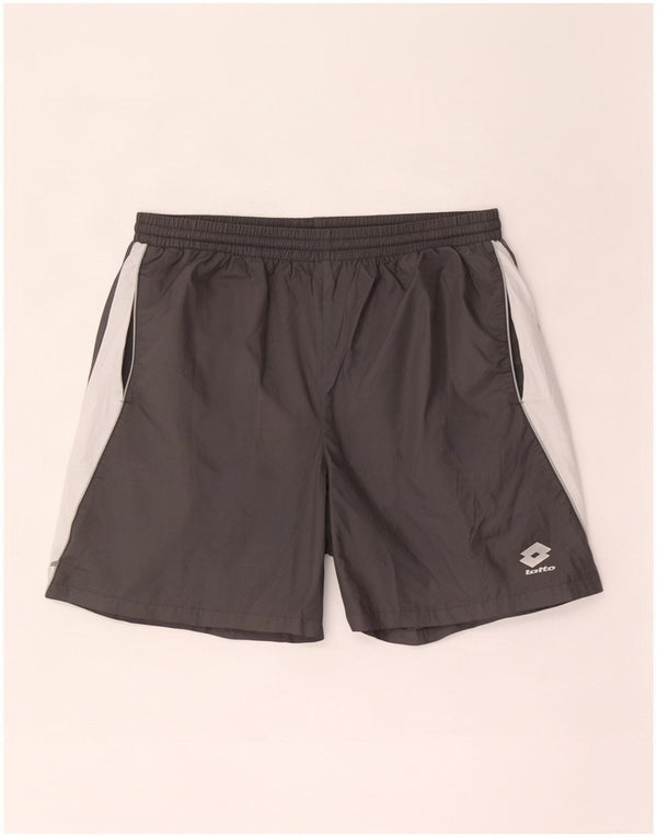 Lotto Mens Sport Shorts UK 42/44 XL Grey Colourblock Polyester