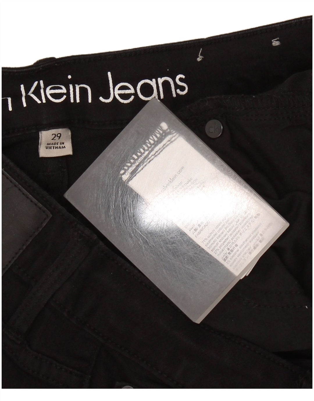 Calvin Klein Womens Jegging Trousers W29 L29 Black Cotton