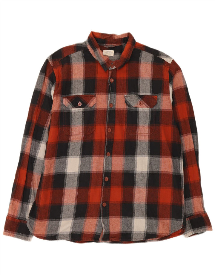 Mountain Warehouse Mens Flannel Shirt XL Red Plaid Cotton