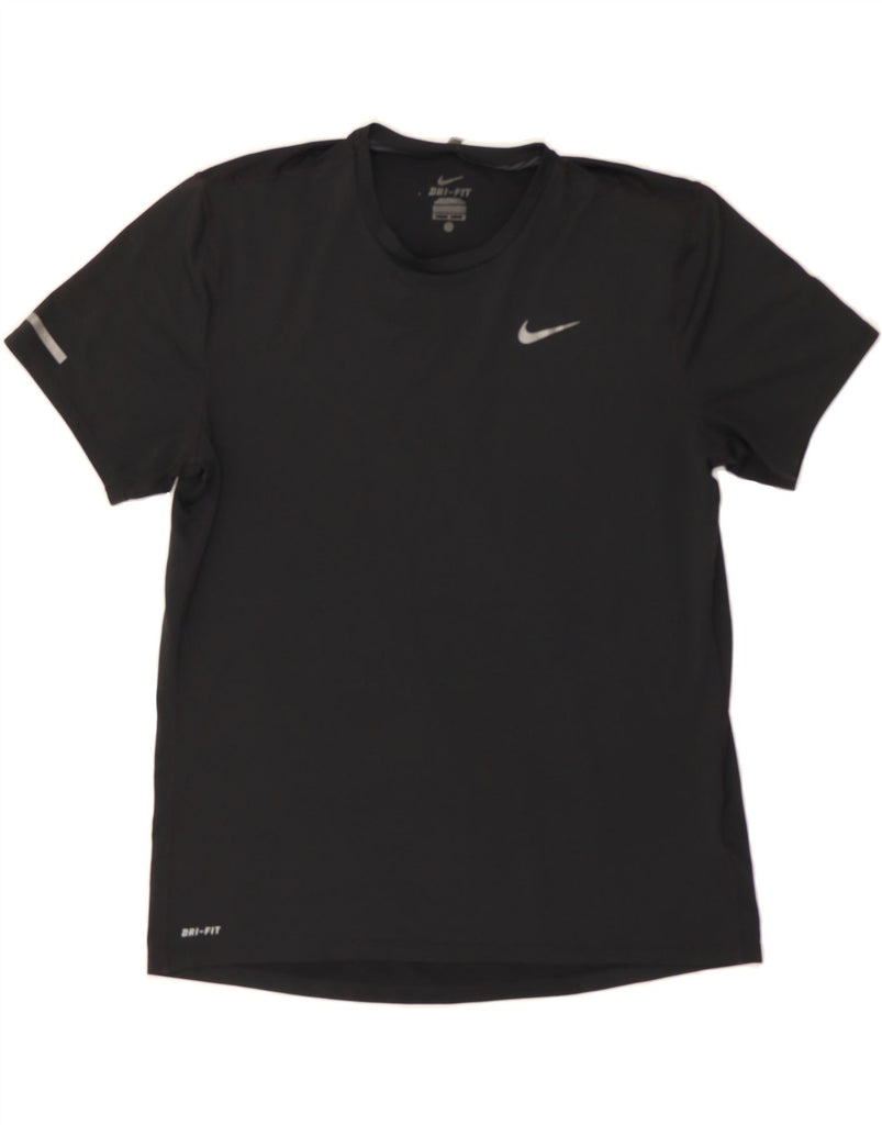 NIKE Mens Dri Fit T-Shirt Top Medium Black Polyester Vintage Nike and Second-Hand Nike from Messina Hembry 