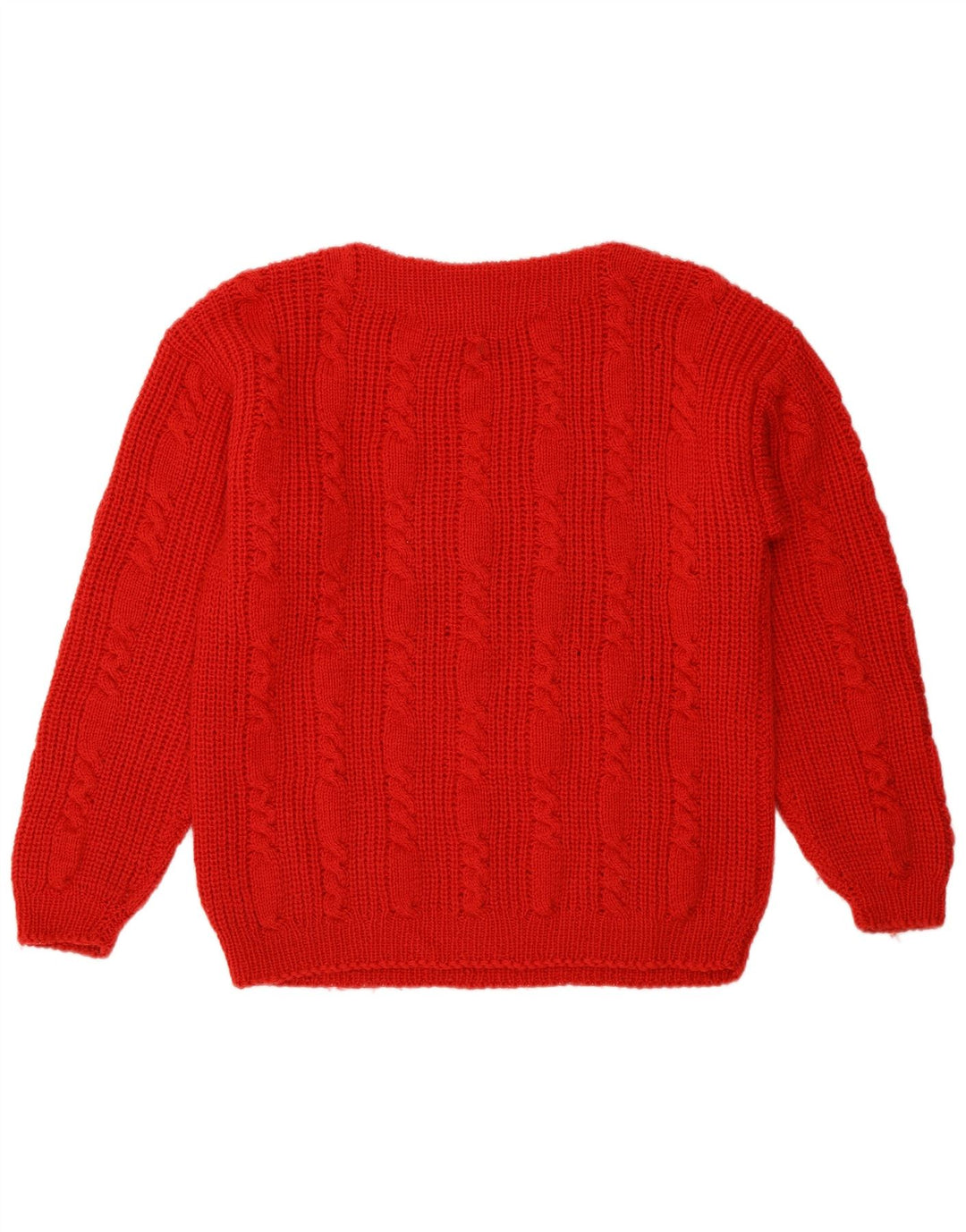 Vintage Womens Boat Neck Jumper Sweater UK 12 Medium Red
