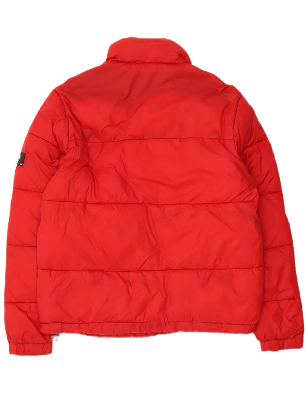 Zara Womens Padded Jacket UK 16 Large Red Polyamide