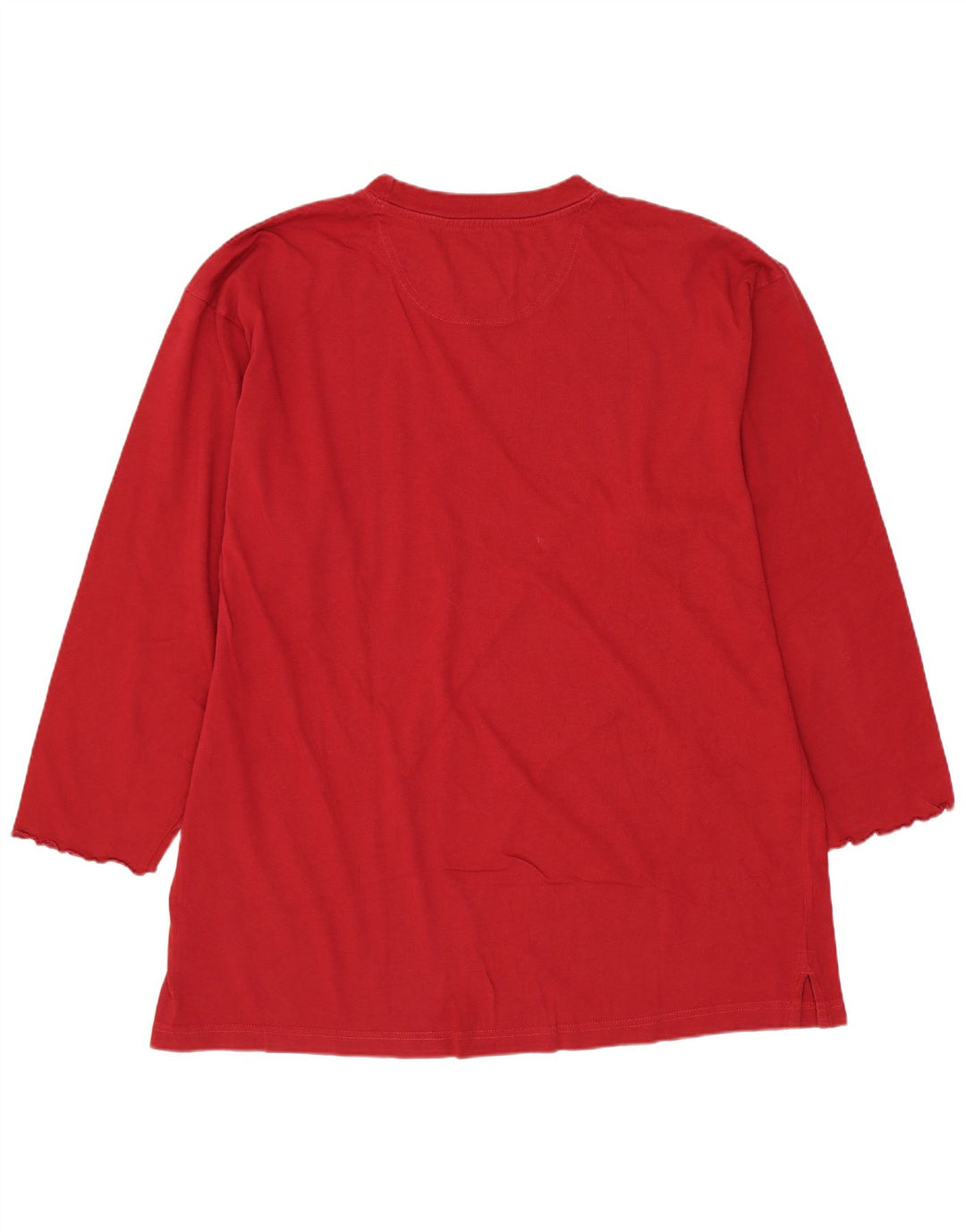 Woolrich Mens Top 3/4 Sleeve Large Red Cotton