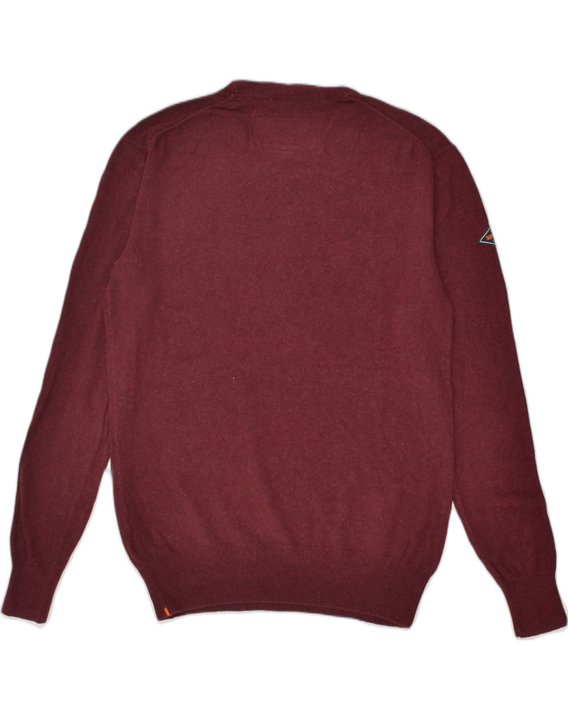 SUPERDRY Mens Crew Neck Jumper Sweater Medium Maroon Cotton | Vintage Superdry | Thrift | Second-Hand Superdry | Used Clothing | Messina Hembry 