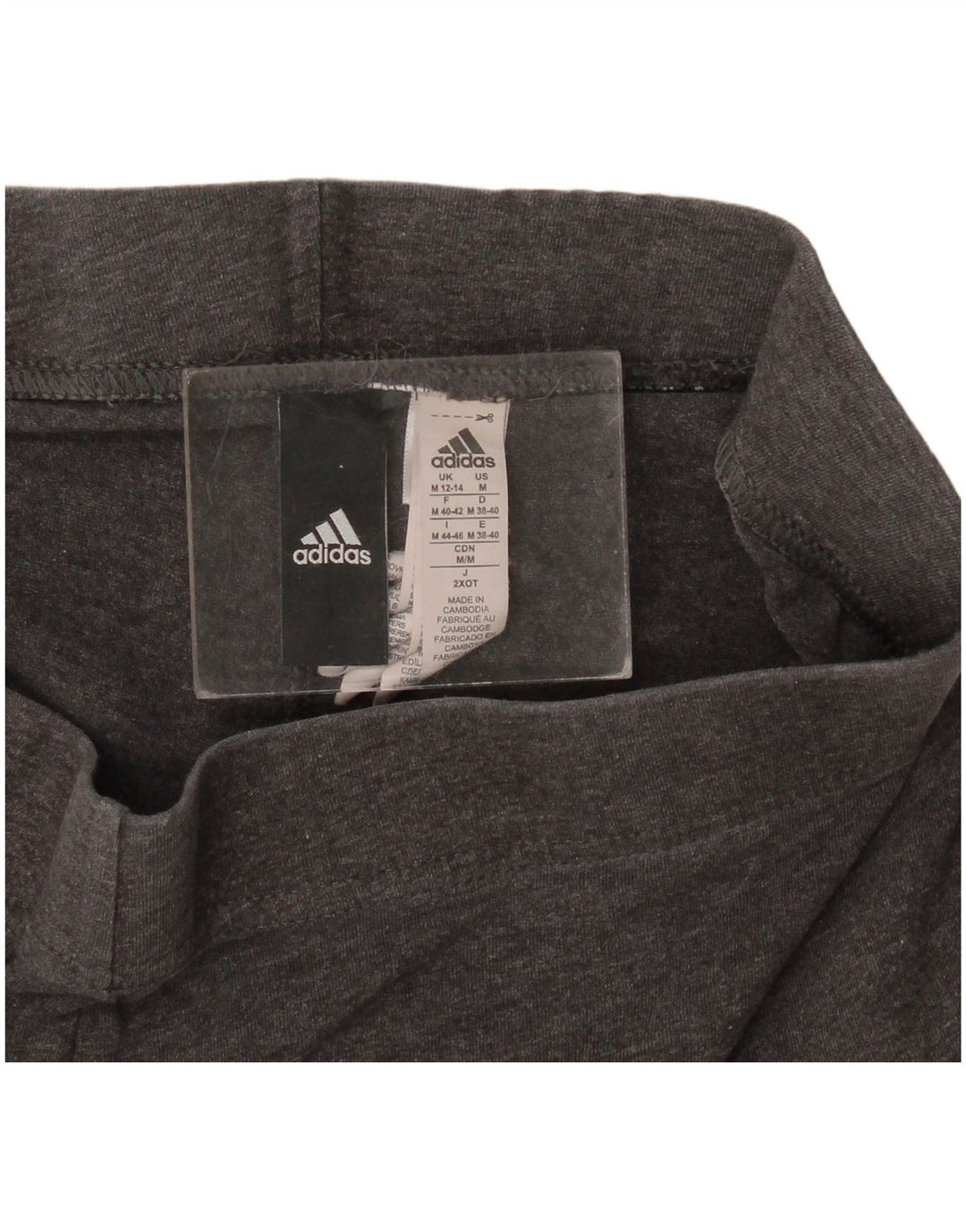 Adidas Womens Graphic Crop Leggings UK 12/14 Medium  Grey Cotton