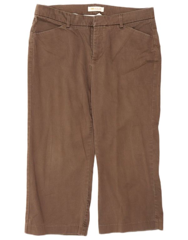 Lee Womens Petite Straight Capri Trousers US 11/12 Large W32 L22 Brown