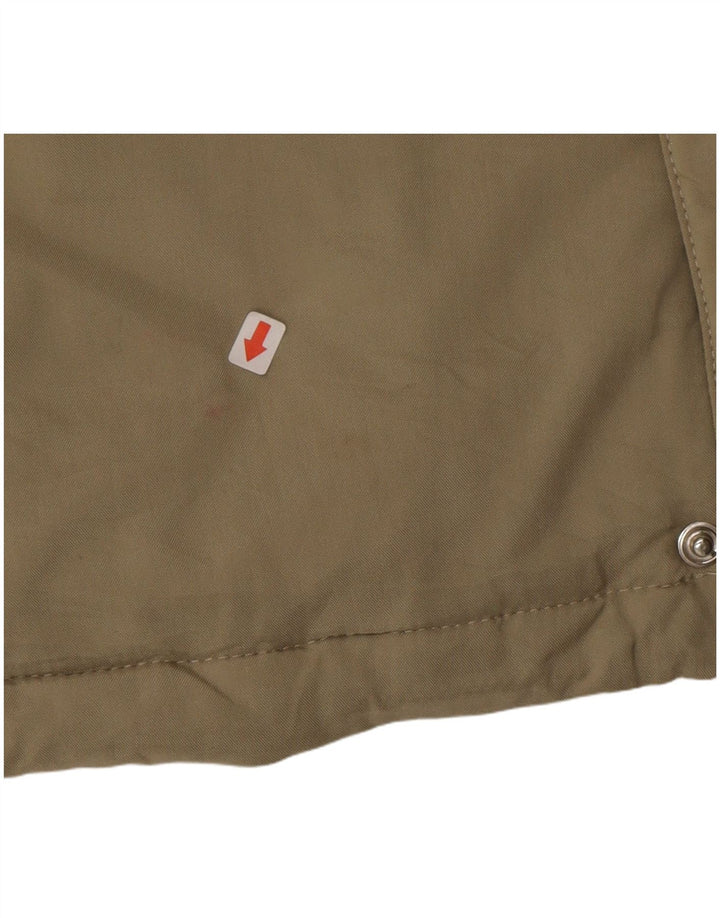 Loro Piana Mens Hooded Windbreaker Jacket UK 40 Large Beige Polyamide