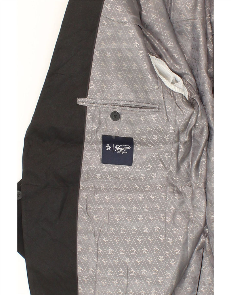 PENGUIN Mens 2 Button Blazer Jacket UK 40 Large Black Wool Vintage Penguin and Second-Hand Penguin from Messina Hembry 