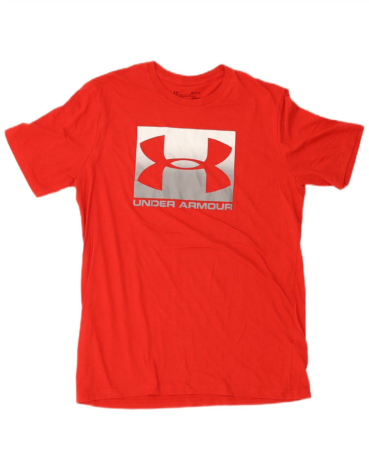 Under Armour Mens Graphic T-Shirt Top Medium Red Cotton