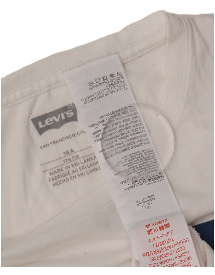 Levi's Boys Graphic T-Shirt Top 15-16 Years White Cotton