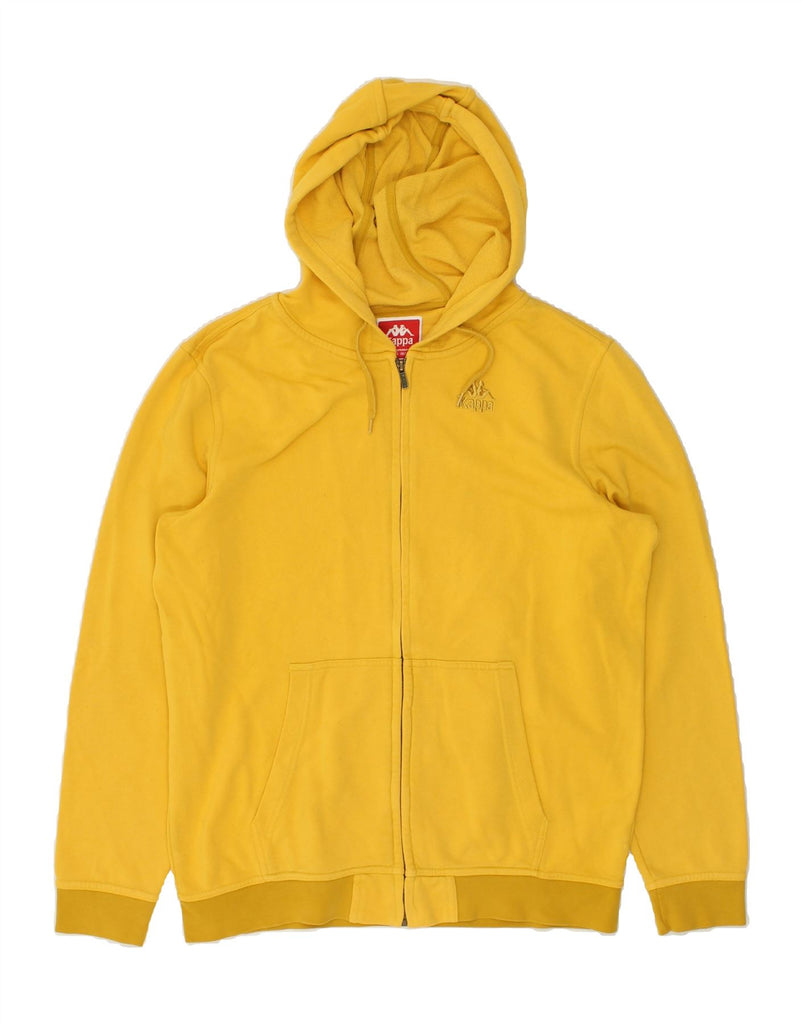 KAPPA Mens Zip Hoodie Sweater Large Yellow Cotton | Vintage Kappa | Thrift | Second-Hand Kappa | Used Clothing | Messina Hembry 