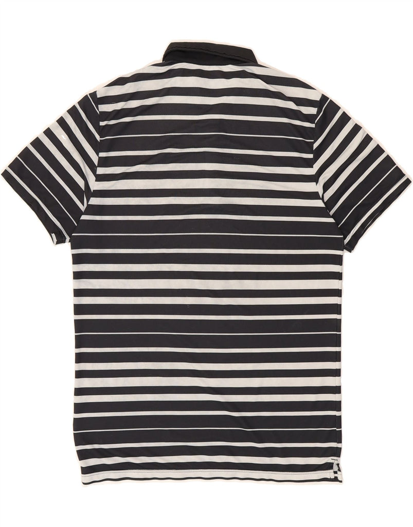 NIKE Mens Dri Fit Polo Shirt Medium Black Striped Polyester Vintage Nike and Second-Hand Nike from Messina Hembry 