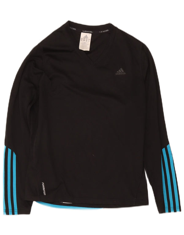 Adidas Womens Climacool Top Long Sleeve UK 16 Large Black Polyester