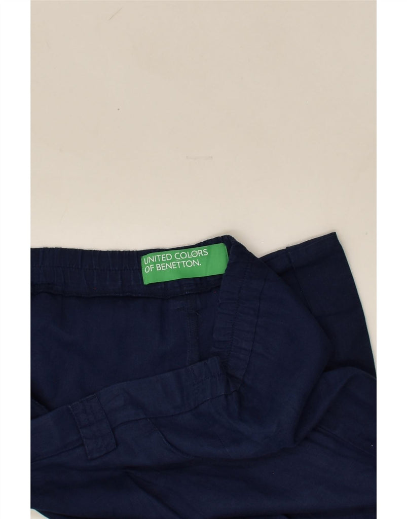 BENETTON Womens Casual Shorts Medium W38 Navy Blue Linen | Vintage Benetton | Thrift | Second-Hand Benetton | Used Clothing | Messina Hembry 