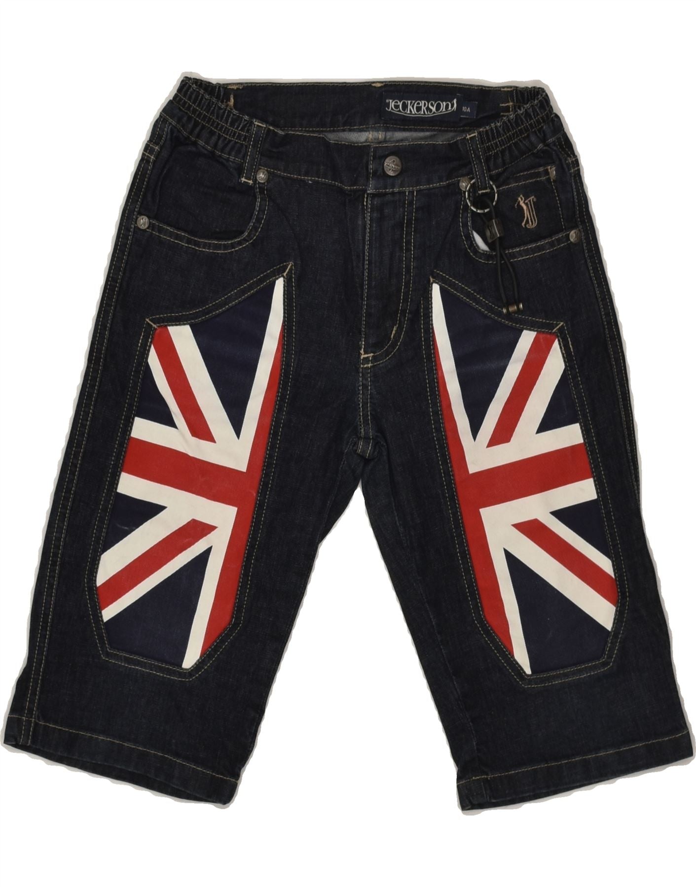 JECKERSON Boys Denim Bermuda Shorts 9-10 Years W22 Navy Blue