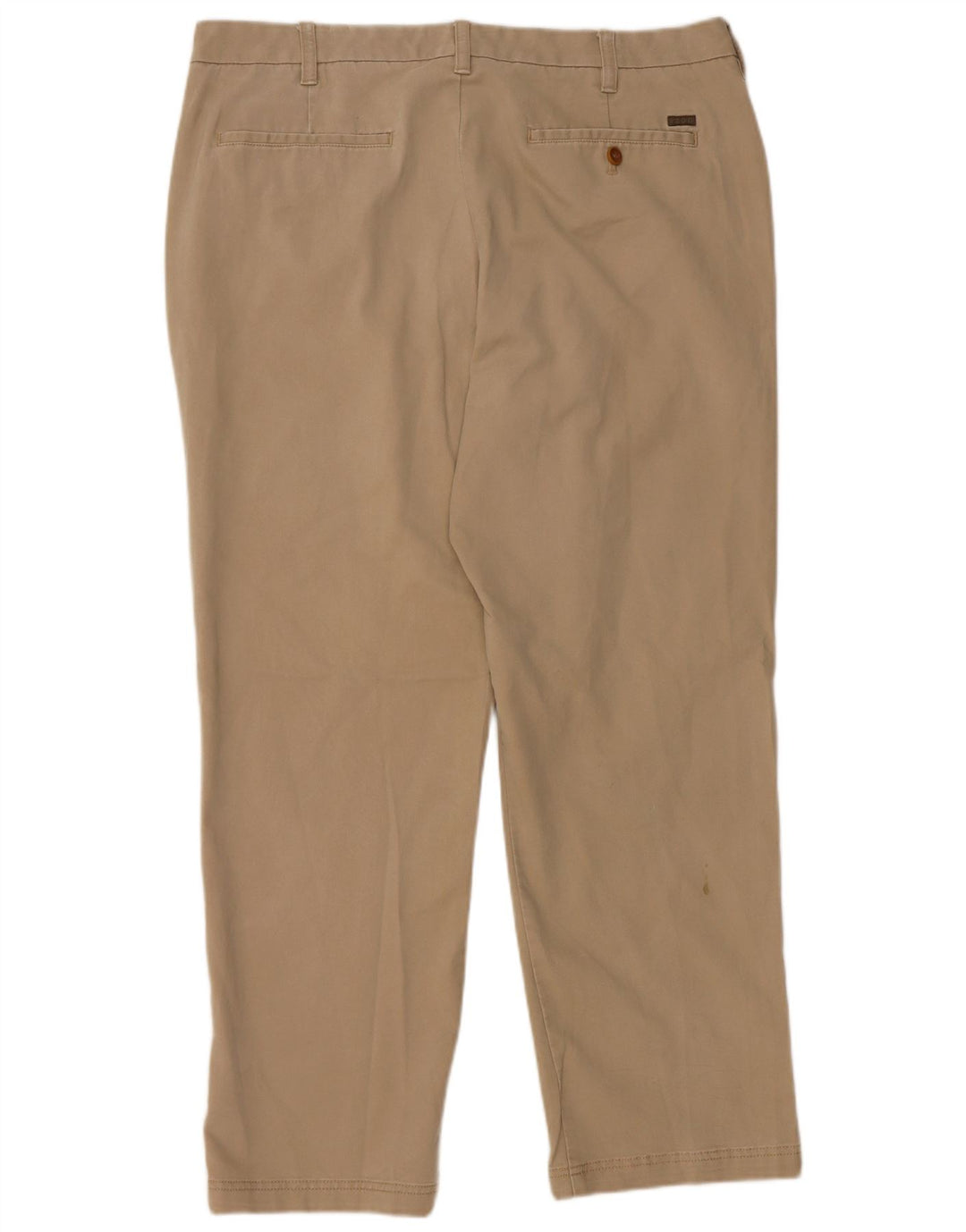 IZOD Mens Straight Chino Trousers W38 L30 Beige Cotton