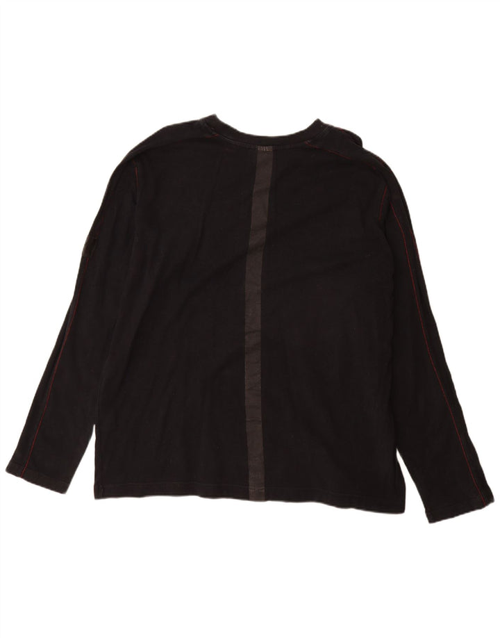 Murphy & Nye Mens Graphic Top Long Sleeve 2XL Black Cotton