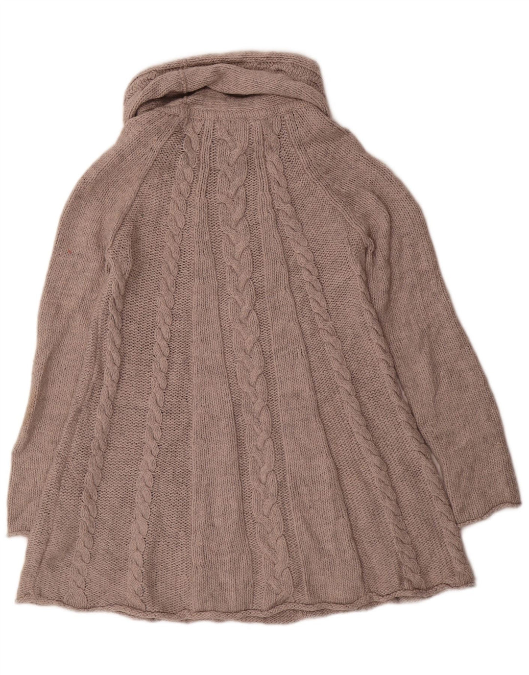 Marks & Spencer Womens Roll Neck Jumper Sweater UK 10 Small Grey Acrylic