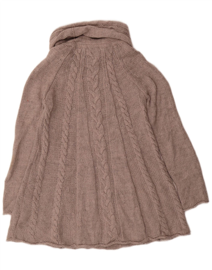 Marks & Spencer Womens Roll Neck Jumper Sweater UK 10 Small Grey Acrylic