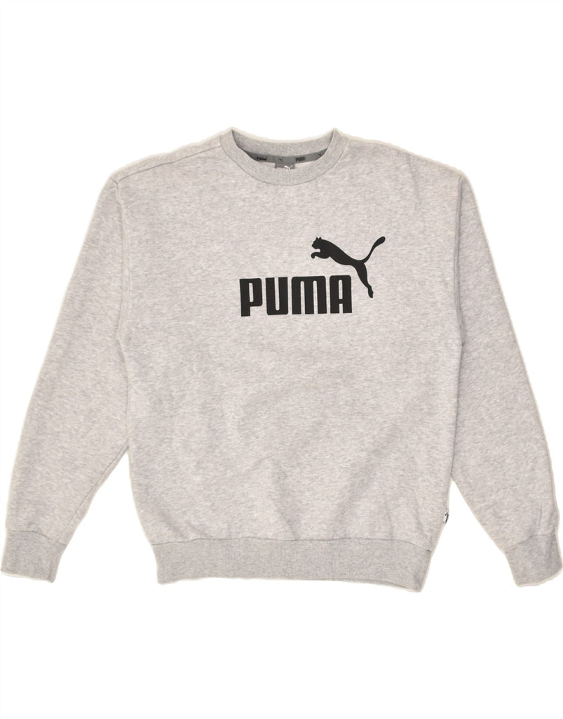 PUMA Mens Graphic Sweatshirt Jumper XS Grey Cotton | Vintage Puma | Thrift | Second-Hand Puma | Used Clothing | Messina Hembry 