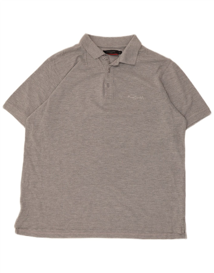 Pierre Cardin Mens Polo Shirt XL Grey Cotton