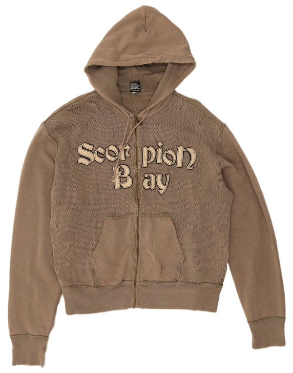 Mens Graphic Zip Hoodie Sweater Large