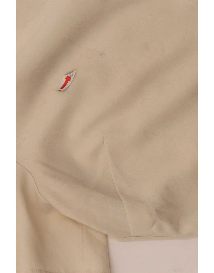 Marks & Spencer Womens Short Sleeve Shirt Blouse UK 16 Large Beige