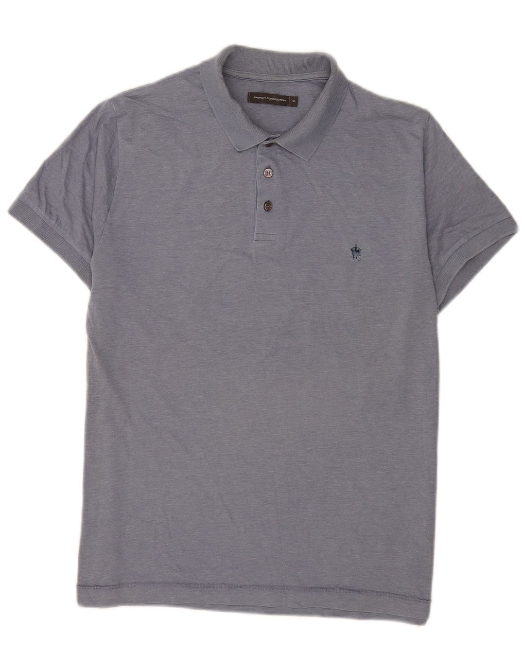 French Connection Mens Polo Shirt XL Blue Cotton