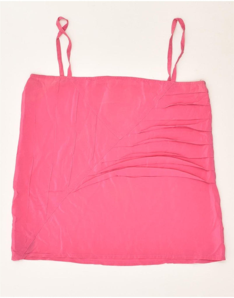 VINTAGE Womens Cami Top IT 42 Medium Pink Silk | Vintage Vintage | Thrift | Second-Hand Vintage | Used Clothing | Messina Hembry 