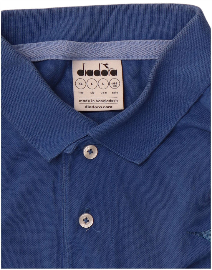 DIADORA Mens Polo Shirt Large Blue