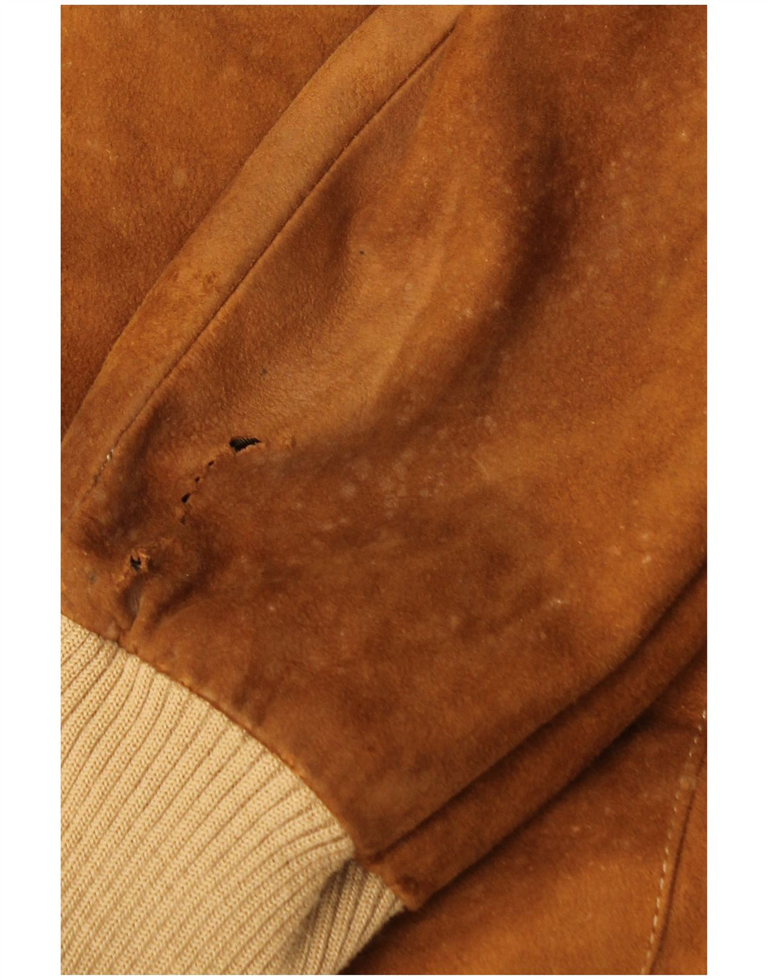 Vintage Mens Suede Bomber Jacket IT 52 XL Brown Leather
