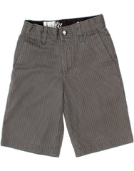 VOLCOM Boys Chino Shorts 5-6 Years W22 Grey Pinstripe Polyester