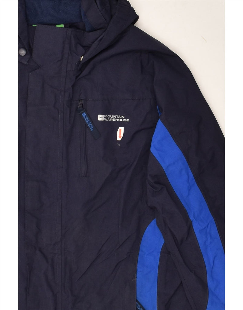 MOUNTAIN WAREHOUSE Boys Hooded Windbreaker Jacket 11-12 Years Navy Blue | Vintage Mountain Warehouse | Thrift | Second-Hand Mountain Warehouse | Used Clothing | Messina Hembry 