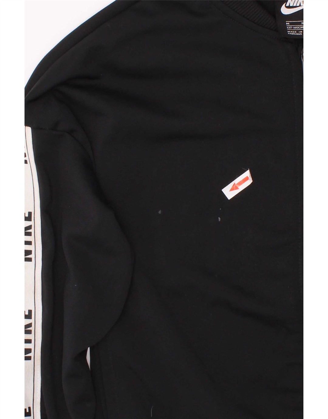 Nike Girls Tracksuit Top Jacket 10-11 Years Medium Black Colourblock