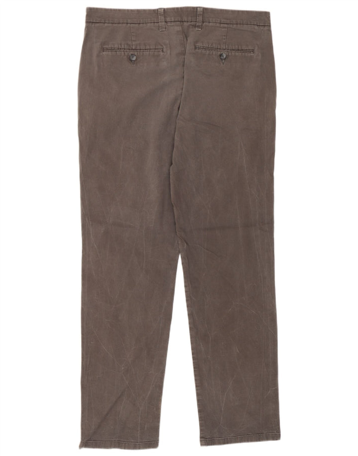 Marks & Spencer Mens Regular Fit Chino Trousers W34 L31 Grey Cotton