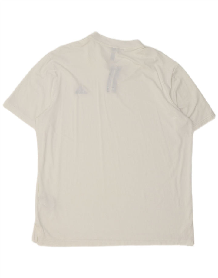 Adidas Mens Polo Shirt XL White Polyester