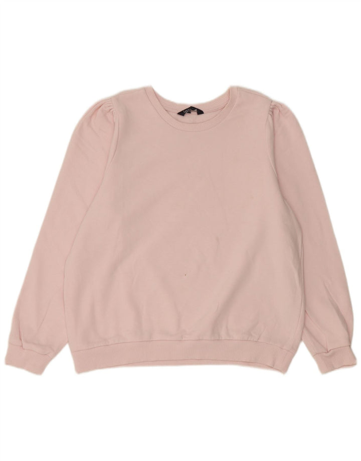 Marks & Spencer Womens Sweatshirt Jumper UK 16 Large Pink Cotton