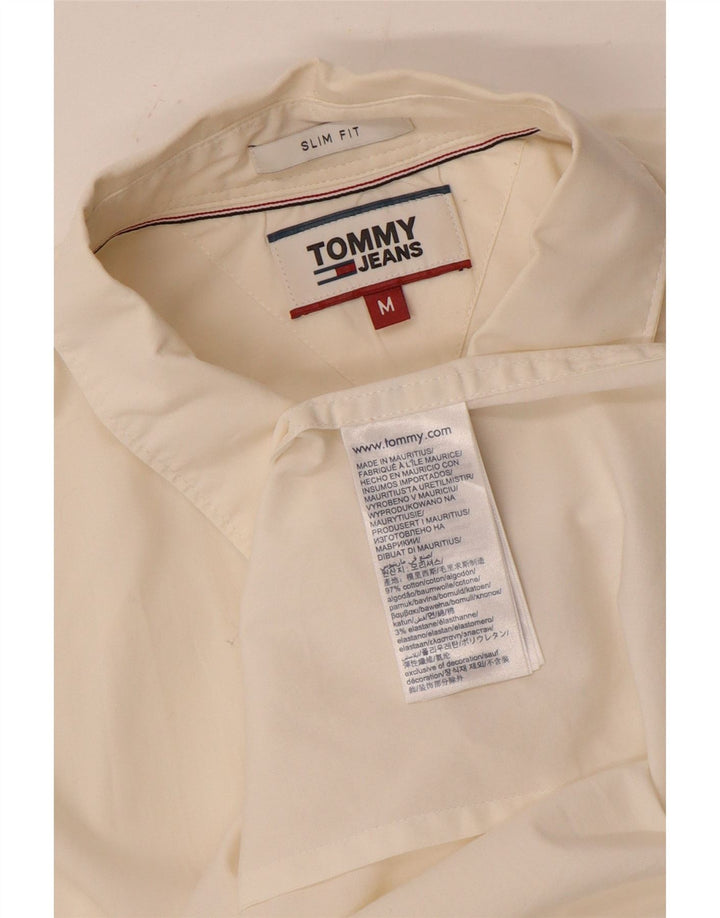 Tommy Hilfiger Mens Slim Fit Shirt Medium White Cotton