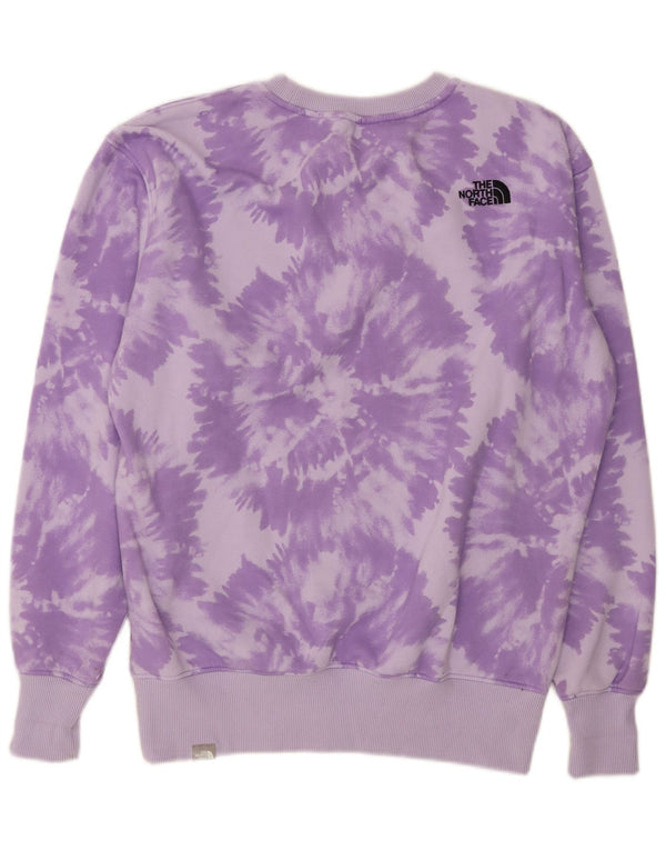 The North Face Womens Loose Fit Sweatshirt Jumper UK 18 XL Purple Tie Dye