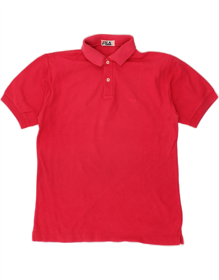 FILA Mens Polo Shirt IT 48 Medium Red Cotton Vintage Fila and Second-Hand Fila from Messina Hembry 
