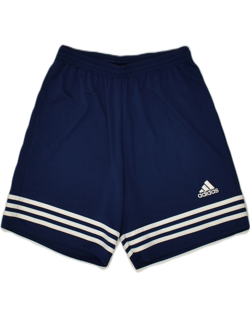 ADIDAS Mens Sport Shorts Medium Navy Blue Polyester | Vintage Adidas | Thrift | Second-Hand Adidas | Used Clothing | Messina Hembry 