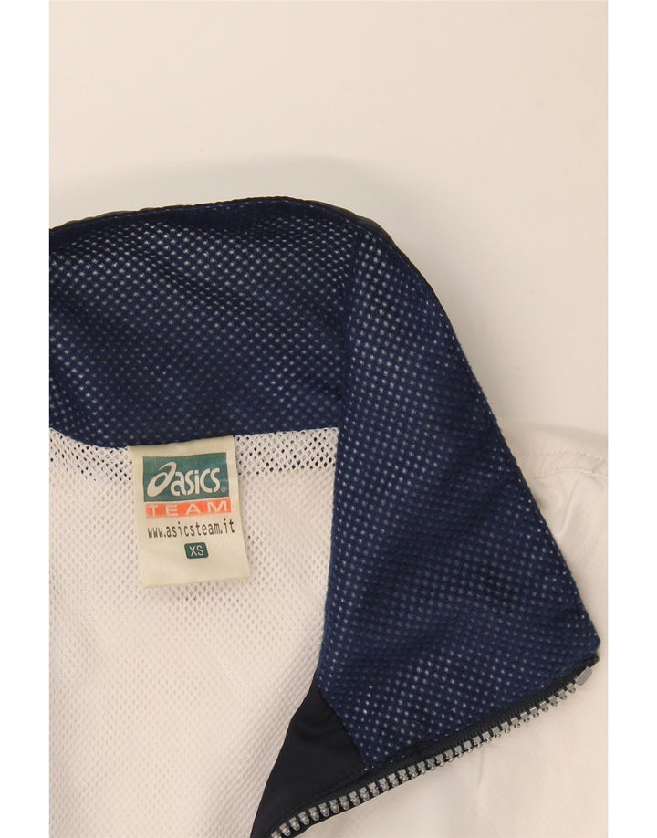 Asics Mens Graphic Tracksuit Top Jacket XS White Colourblock Polyester