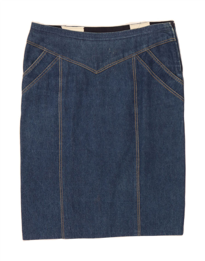 VINTAGE Womens Denim Skirt W34 Large  Blue Vintage Vintage and Second-Hand Vintage from Messina Hembry 