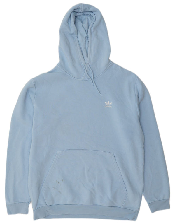 Adidas Mens Hoodie Jumper XL Blue Cotton