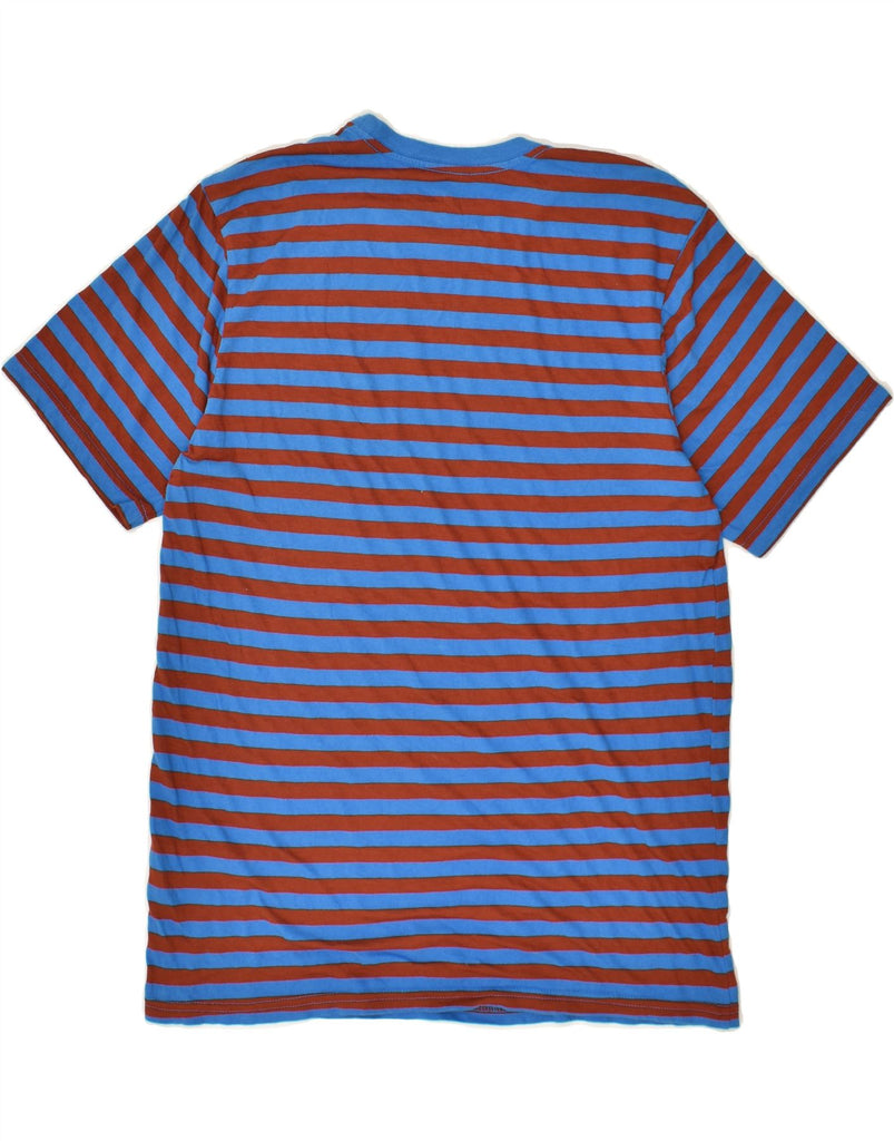 HURLEY Mens T-Shirt Top Medium Blue Striped Cotton | Vintage Hurley | Thrift | Second-Hand Hurley | Used Clothing | Messina Hembry 